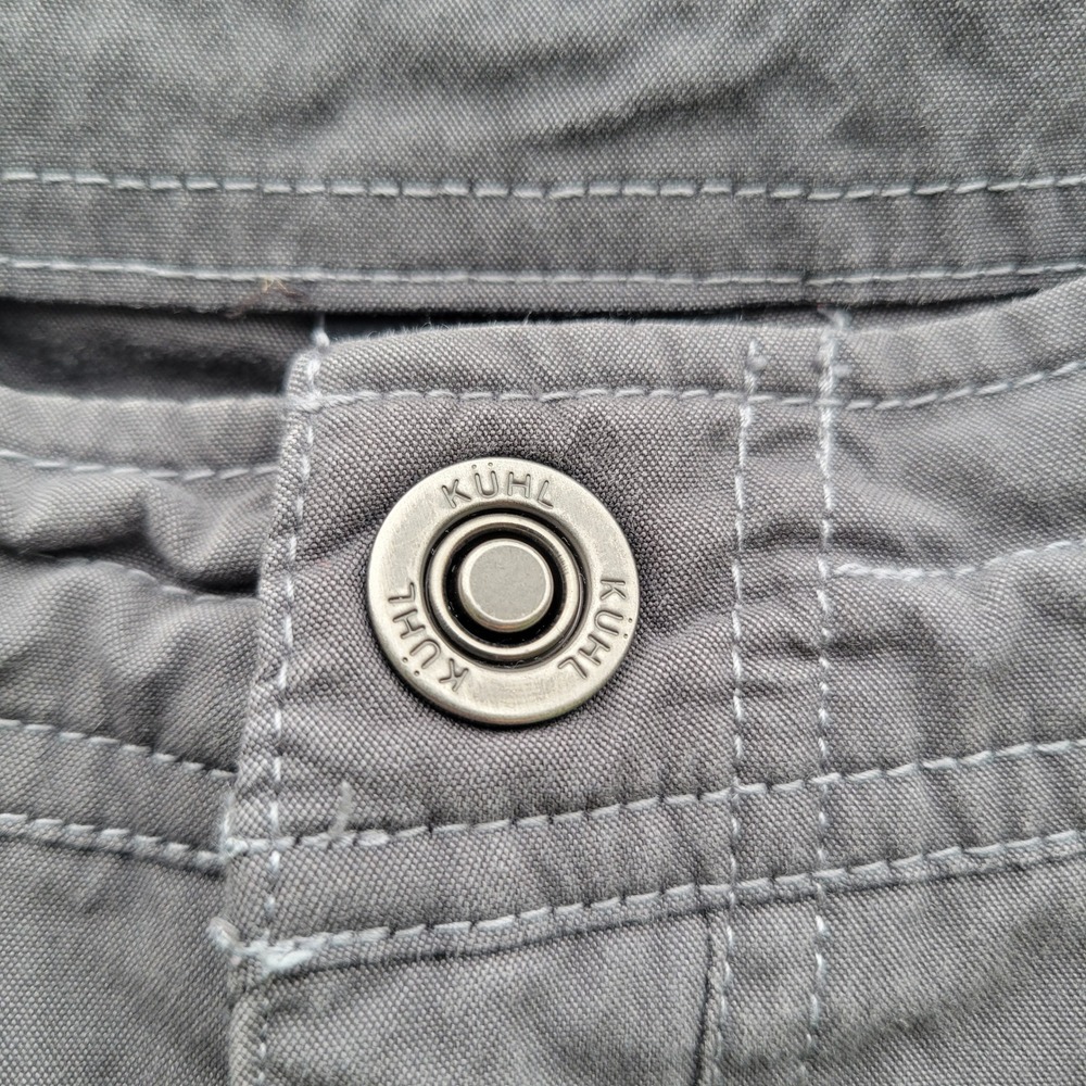 Kuhl Womens Cargo Shorts Gray Size 14 Hiking Outdoor Stretch Cotton Blend Summer - Picture 7 of 8